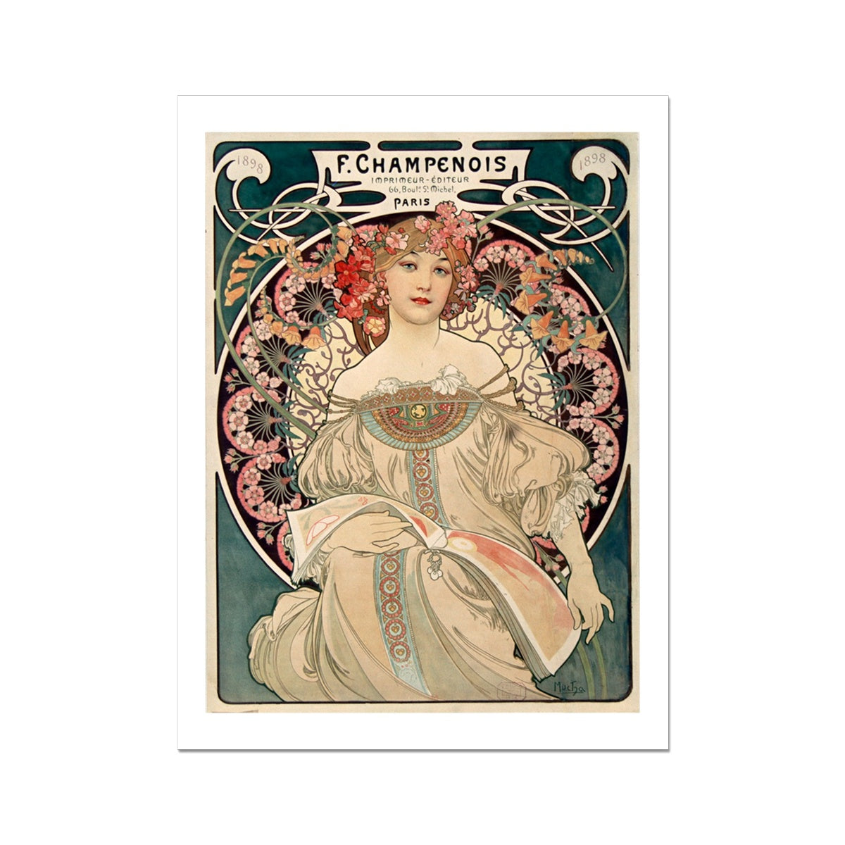 F. Champenois Imprimeur-Editeur by Alphonse Mucha Fine Art