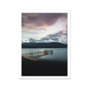 Sunset at the Te Anau pier in New Zealand Fine Art Print