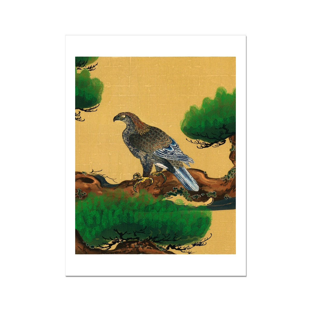 Pine and Eagle from Kano Tanyu by Utagawa Hiroshige Fine Art Print Fine Art Print