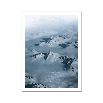 Snowy Mountain Range in Greenland Fine Art Print