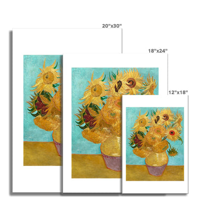 Vase with Twelve Sunflowers by Vincent van Gogh (1888–1889) Fine Art Print