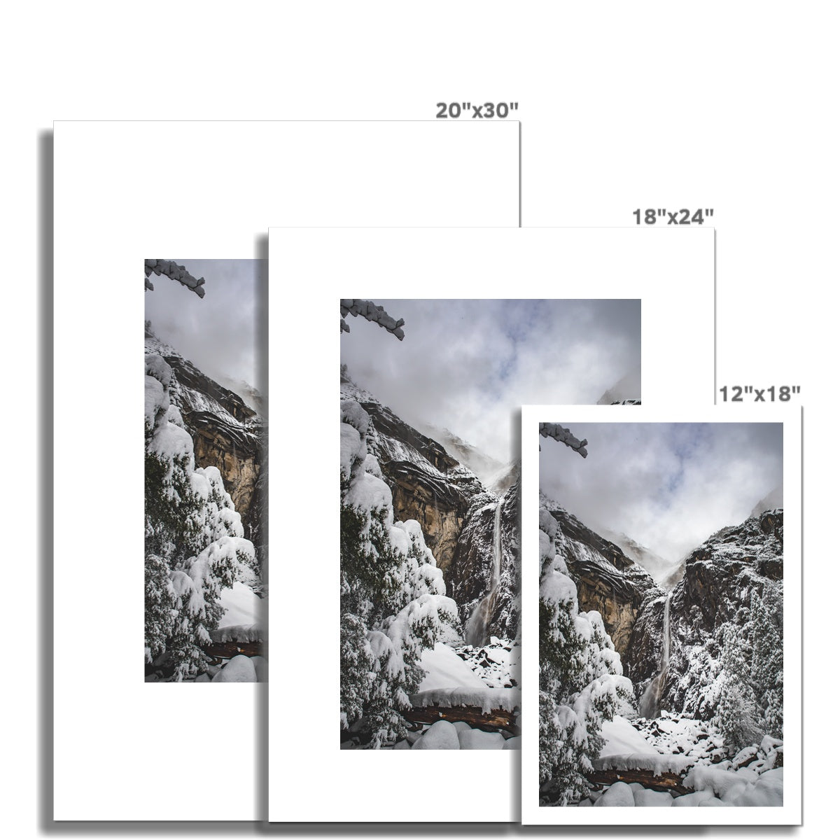 Winter in Yosemite National Park, United States Fine Art Print