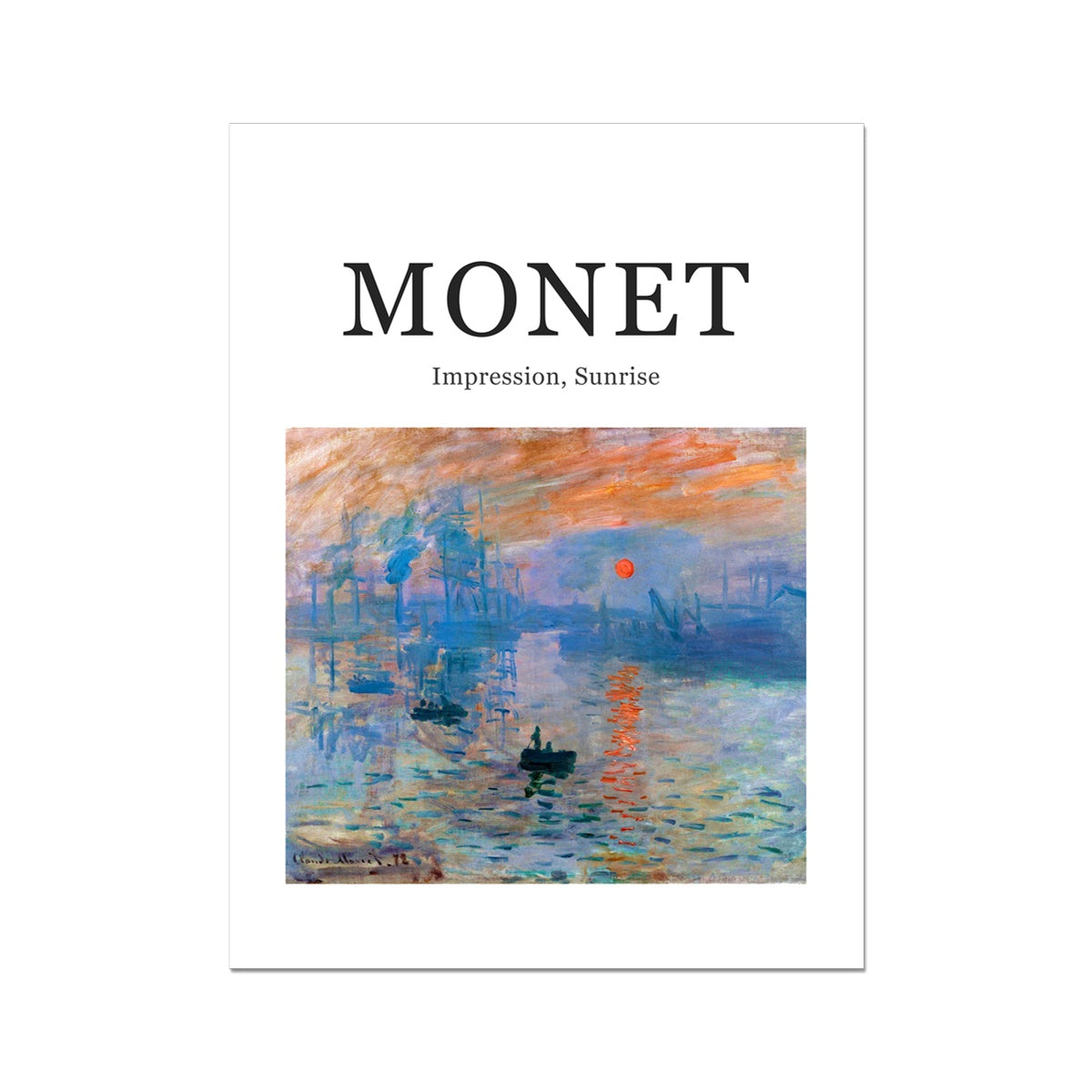 Impression Sunrise Wall by Claude Monet Fine Art Print