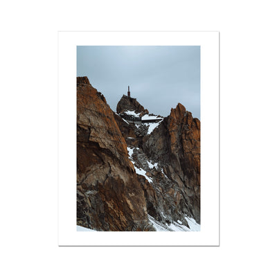 Chamonix Alps in France covered in Snow Fine Art Print