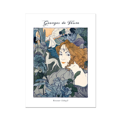 Vintage Retour Art Nouveau by Georges de Feure Fine Art Print Fine Art Print