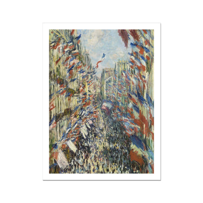 The Rue Montorgueil in Paris (1878) by Claude Monet Fine Art Print