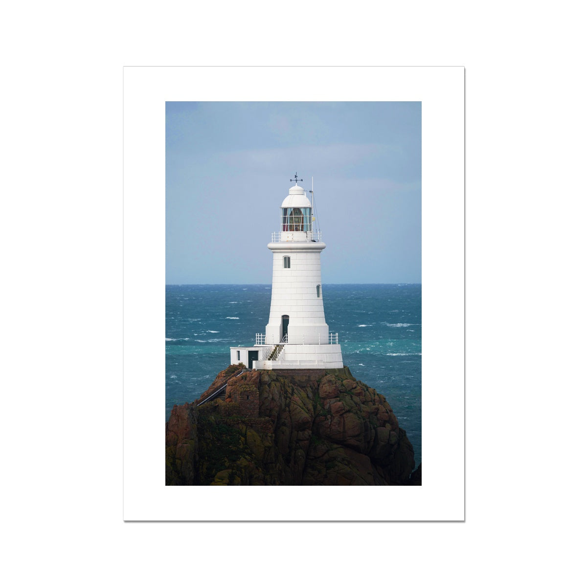 La Corbiere Lighthouse on Isle of Jersey, Scotland Fine Art Print