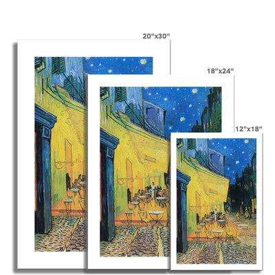 Café Terrace at Night (1888) by Vincent van Gogh. Fine Art Print