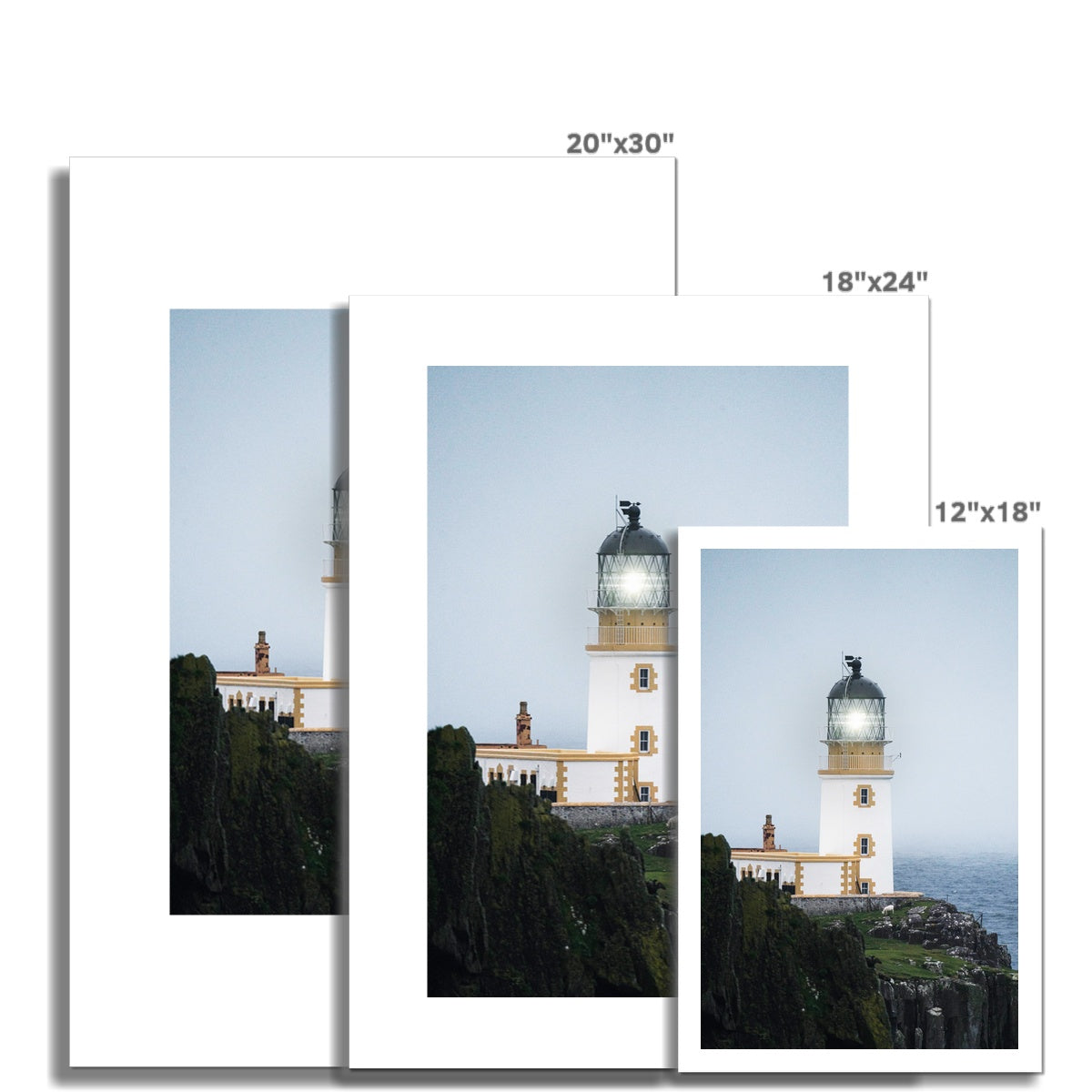 Misty Point Lighthouse Misty Neist Point Lighthouse at Isle of Skye, Scotland Fine Art Print ...